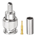 Eightwood Mini BNC 75 Ohm Plug Male Straight RF Coaxial Connector for RG179 Coaxial Cable