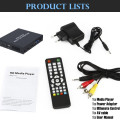 Mini Full HD 1080P USB External HDD Player Host Support MKV AVI U Disk SD MMC 2xHDMI Media Video Player IR Remote Blu-ray Player