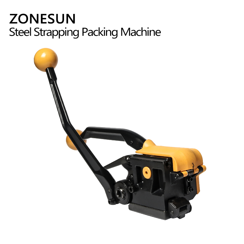 ZONESUN A333 Handheld Sealless Steel Strapping Tool Steel Band Packing Tool Steel Strip Strapping Machine