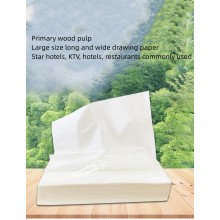 Facial tissue from wood pulp