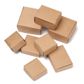 10pcs/lot 9sizes Small Kraft Paper Box Brown Cardboard Handmade Soap Box White Craft Paper Gift Box Black Packaging Jewelry Box