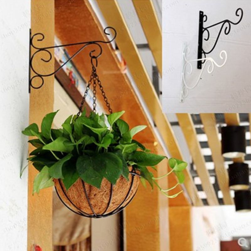 Wall-Mounted Hook Flower Stand Decoration Wall Hanging Basket Bracket Simple flower Pot Holder