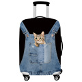 Denim Animals Pattern Luggage Protection Cover Elasticity Luggage Cover Suitable for18-32 Inch Suitcase Case Travel accessories