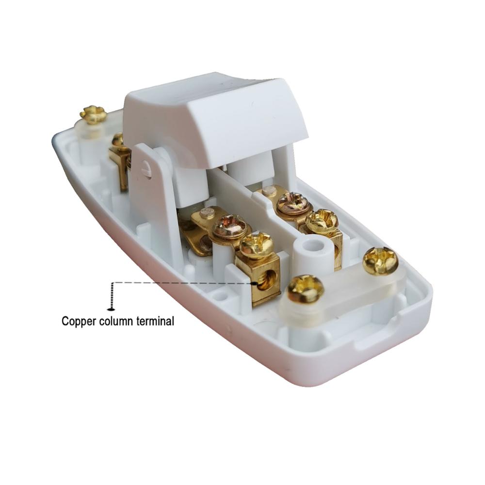 Power Industrial Switch Pure Copper Inline For Table Bedside Desk Lamp With LED Indicator Extension Cord Cable 250V 6A