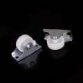 2 Pcs White Plastic Furniture Replacement Caster Wheel Universal Swivel Casters Roller Wheel For Platform Trolley Chair