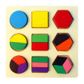 Wooden Geometric Shapes Math Toys Montessori Puzzle Sorting Math Bricks Preschool Learning Educational Game Children Kids Toys