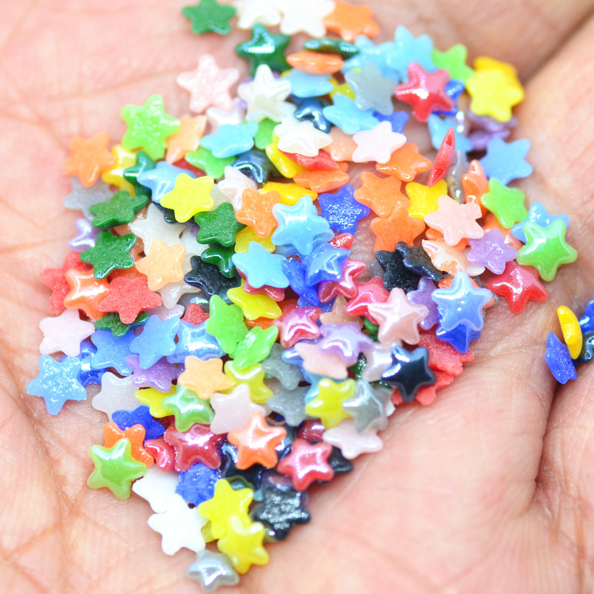 4mm Mixed Flatback Ceramic Star Cabochons Nail Art Decoration DIY Scrapbooking Embellishments Accessories