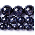 Wholesale Natural Blue SandStone Round Loose Beads 16" Strand 6 8 10 12 MM Pick Size For Jewelry Making