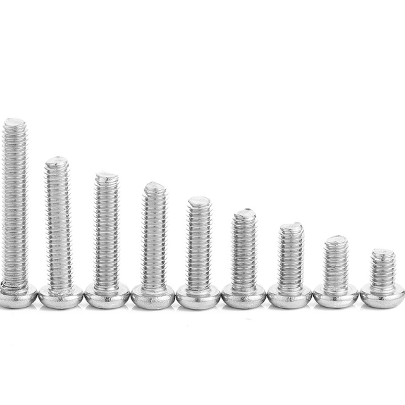 10pcs/lot M3 M4 M5 M6 35/40/45/50/55/60 mm A2-70 304 Stainless Steel Cross Phillips Pan Head Screw Round Bolt