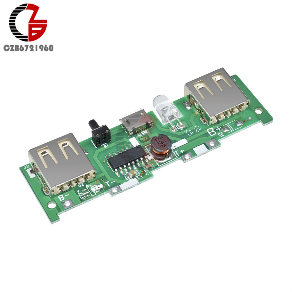 5V 1A 2A 18650 Battery Charging Module Step Up Power Supply Bank Lithium Polymer Battery Charger Board Software Hardware Version