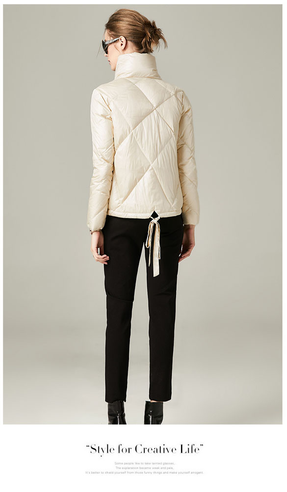 Women Short Stand Collar Down Coat