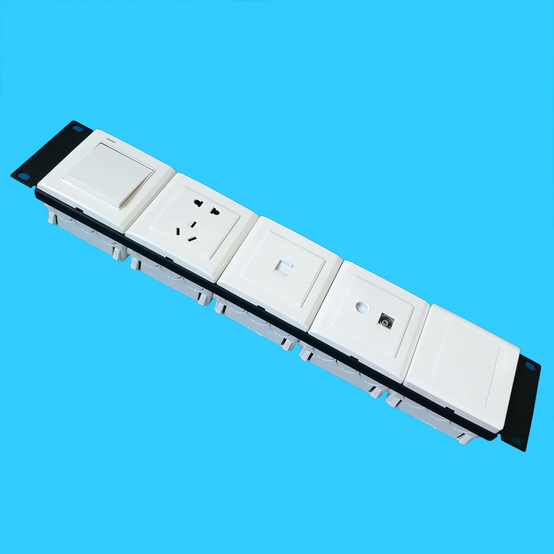 86 panels, backboard 5, rack panel, install empty board network socket, telephone cabinet panel mounting slot