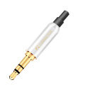 3PCS Jack 3.5mm R Connector 3Pole Gold-plated stereo 3.5mm jack DIY Earphone Adapter with Tail plug to fix cable stable