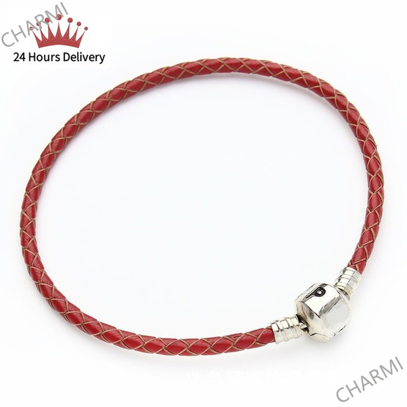 100% Genuine Braided Leather Bracelet Men Women Fit Pan Do Charm Bracelets Pulseras Masculino Female Jewelry for Lovers Ra New