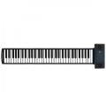 61 Keys MIDI Roll Up Electronic Piano Rechargeable Silicone Flexible Keyboard Organ Built-in 2 Speakers Support Audio Bluetooth