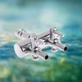 New 2 Ways Aquarium Fish Tank Air Pump Stainless Steel Lever Control Switch Valve Inlet Dia. 8mm Aquarium Accessories C42