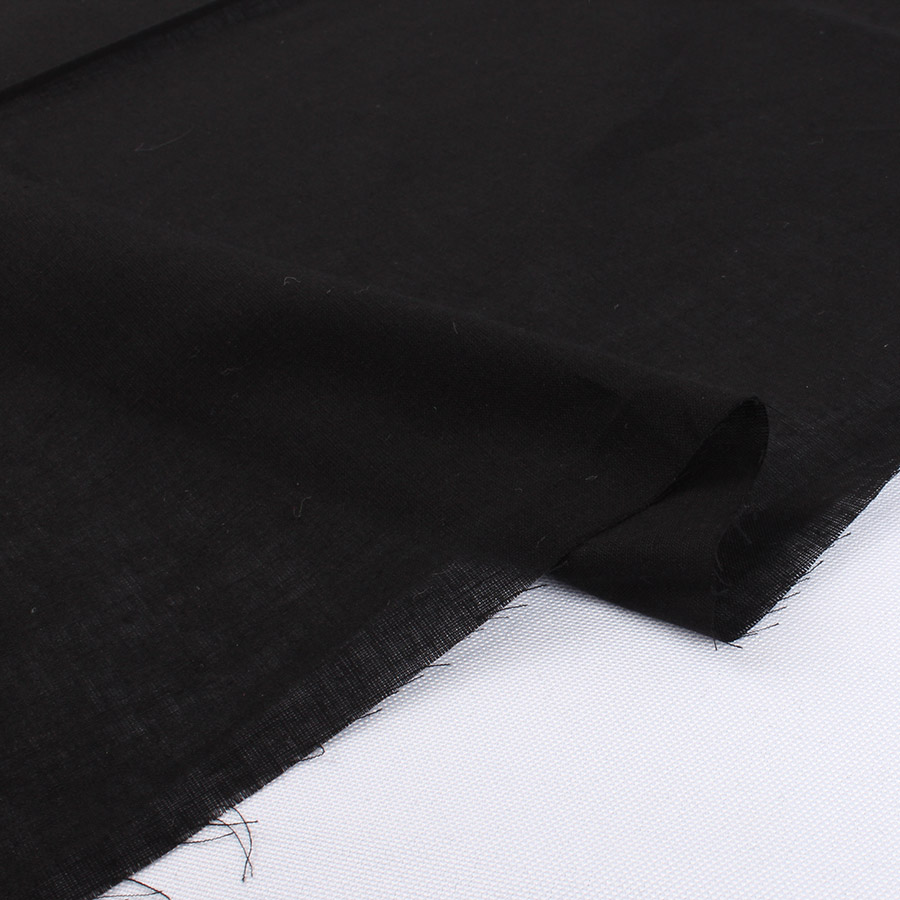 thin soft pure cotton lining fabric solid color material light weight white black by yard