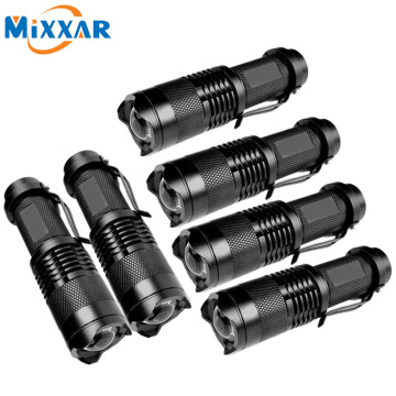 zk20 Powerful Waterproof Led Flashlights Portable LED Camping Lamps Torch Light Lanterns Self Defense Tactical Flashlight