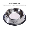 Oversized Stainless Steel Dog Feeder Cat Bowl Pet Feeding Bowl Container 6 Styles for Small/Medium/Large Animal with Rubber Base