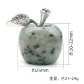 Crystal 1.0Inch Carved Polished Gemstone Apple Crafts Home Decoration Gifts Mom Girlfriend