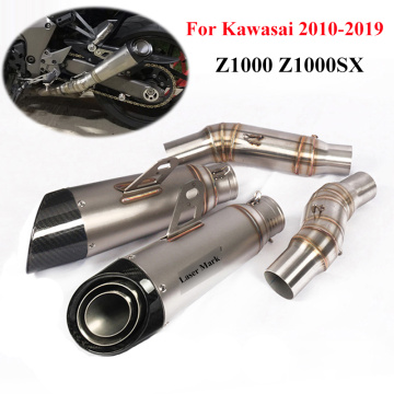 Slip On For Kawasaki 2010-2019 Z1000 Z1000SX Motorcycle Exhaust System Piep Exhaust Muffler Tips Mid Connect Pipe Ninja1000 Bike
