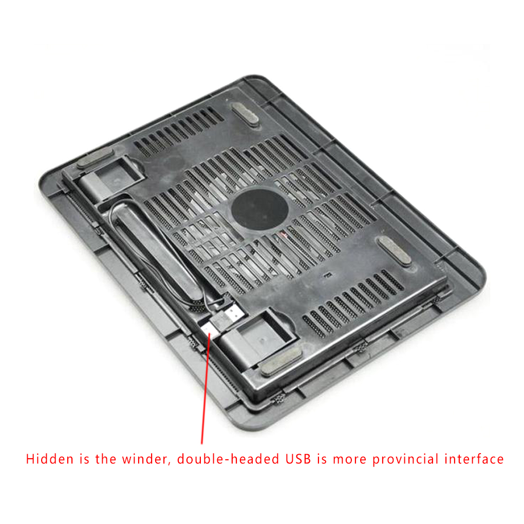 Ultra Thin Laptop Cooling Pad Adjustable Stand Notebook Ventilation Fan USB Computer Bracket Cooler