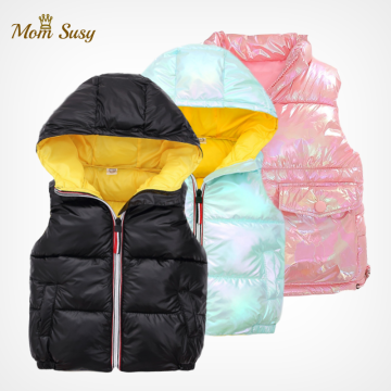 Fashion Baby Boy Girl Vest Cotton Padded Winter Fall Spring Toddler Child Waistcoat Solid Zipper Outwear Warm Baby Clothes 1-10Y