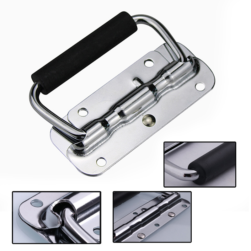 Stainless Steel Wooden Box Toolbox Industrial Equipment Spring Cover Ring Handle Pull Ring Airbag Fitting Hardware new