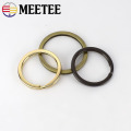 Meetee 20pcs Metal Keyring Split O Ring 20/25/29mm Circle Rings Buckles for Keychain Handbag Making Jewelry DIY Part Accessories