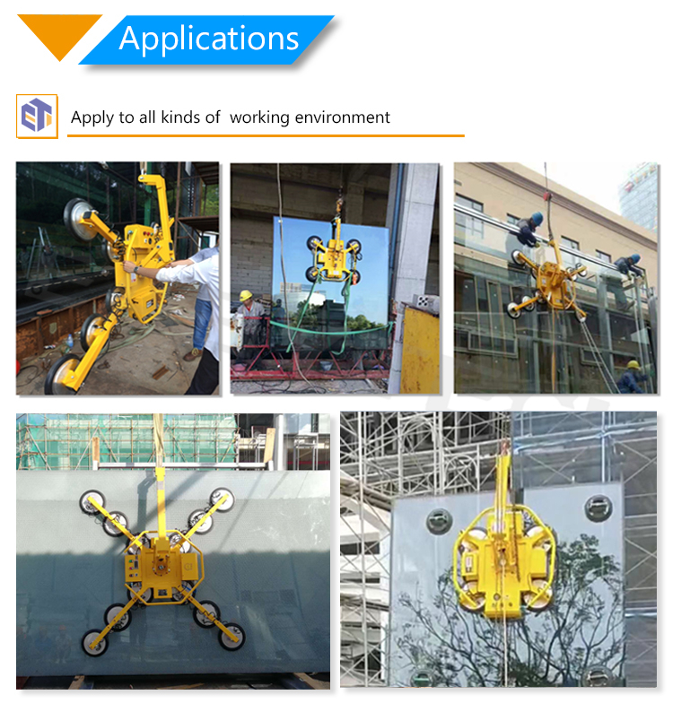 Material handling robot tool glass transport tool pallet window glass wall install Electric stong vacuum lifter