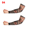 2PCS Outdoor Cycling Sports Tattoo Sleeves Elastic Arm Warmer 3D Tattoo Printed UV Protection MTB Bicycle Sleeves Arm Warmers