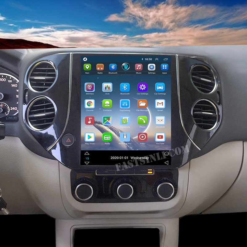 Vertical screen android car gps multimedia video radio player in dash for volkswagen tiguan 2008-2018year car navigaton