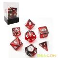 Bescon New Moonstone Dice Maroon, Polyhedral Dice Set of 7