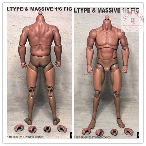 1:6 Soldier GANGHOOD Muscular And Strong Soldier Body Suitable For Villains Arnold And Other Dolls Model In Stock