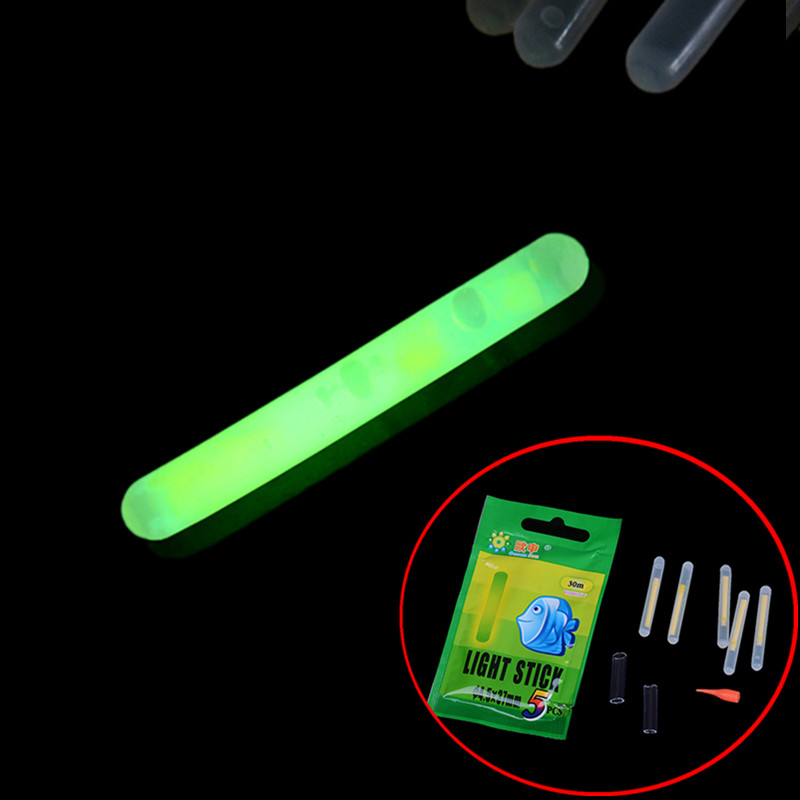 50pcs Fishing Night Float Rod Lights Dark Glow Stick Fluorescent Lightstick Light Luminous Float Night Fishing Float 2 Sizes