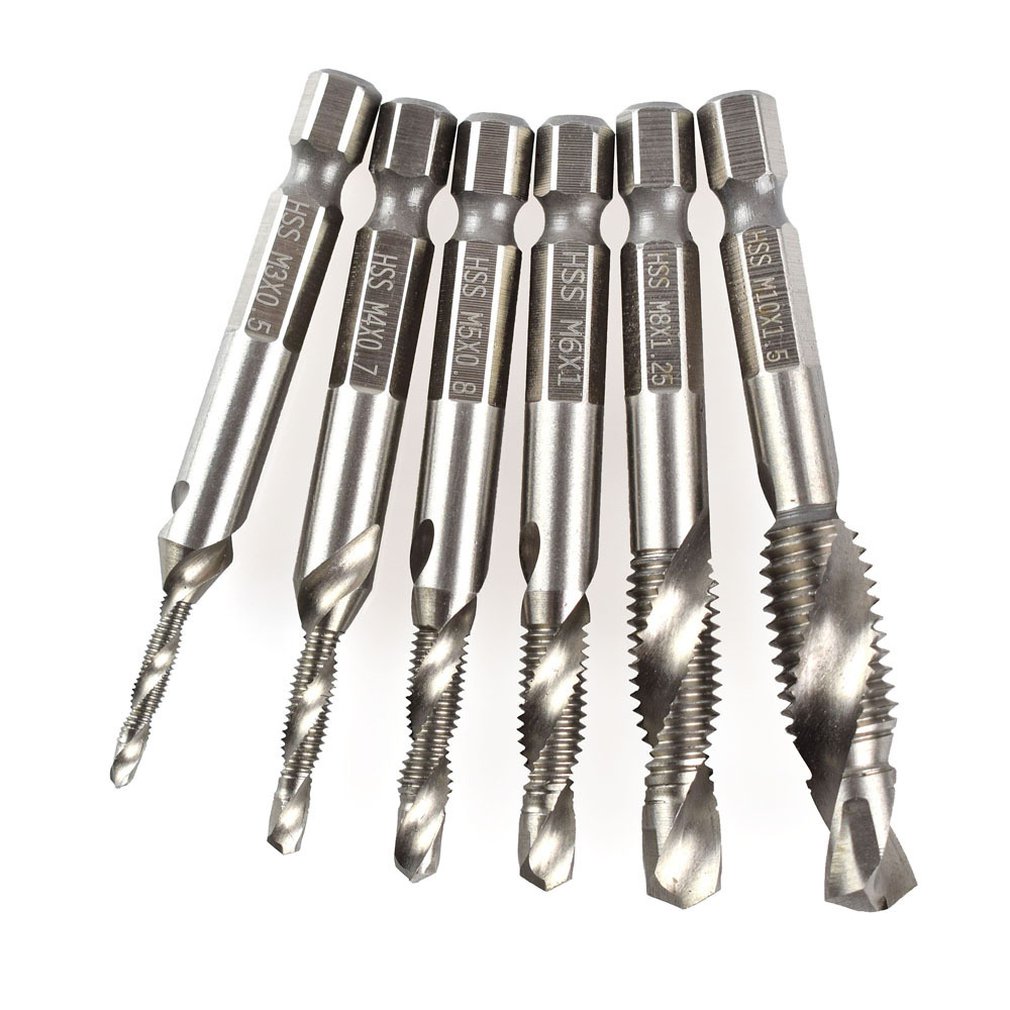 Titanium Coated HSS Drill Bit Set for Metal Power Tools Twist Drill Accessories Hex Shank Woodworking Tool Optional Size