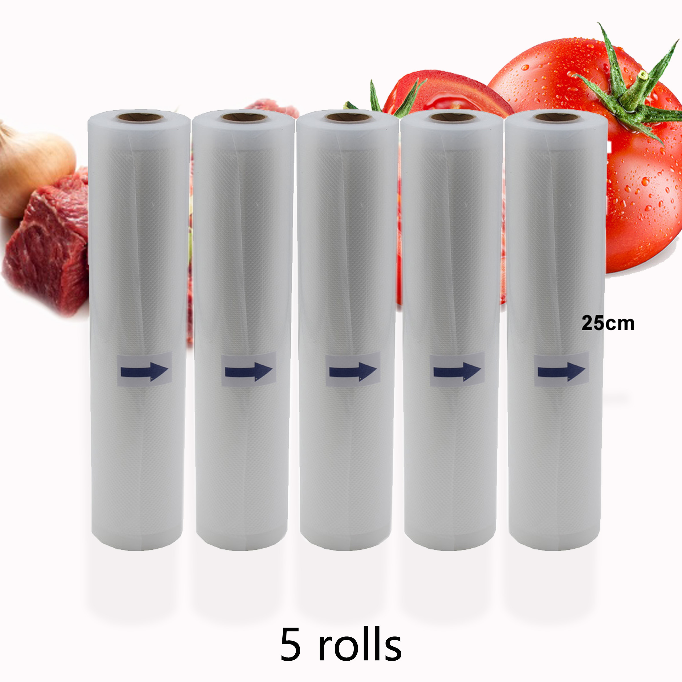 Food Vacuum Sealer Rolls Vacuum Bags Vacuum packing BPA FREE Household Kitchen Food Vacuum Bags Sealer Storage Bags 5Rolls/Lot