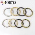 Meetee 20pcs Metal Keyring Split O Ring 20/25/29mm Circle Rings Buckles for Keychain Handbag Making Jewelry DIY Part Accessories