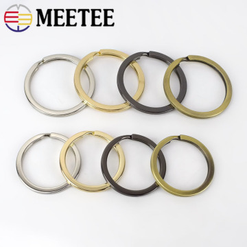 Meetee 20pcs Metal Keyring Split O Ring 20/25/29mm Circle Rings Buckles for Keychain Handbag Making Jewelry DIY Part Accessories