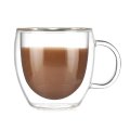 150ML Double Layers Coffee Glass Cup With Handle Heat Insulation Drinking Milk Tea Cup Transparent Drinkware Great Gift