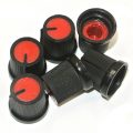 10Pcs Red/Blue/Orange/Grey/Green/White/Yellow Plastic For Rotary Taper Potentiometer Hole 6mm Knob