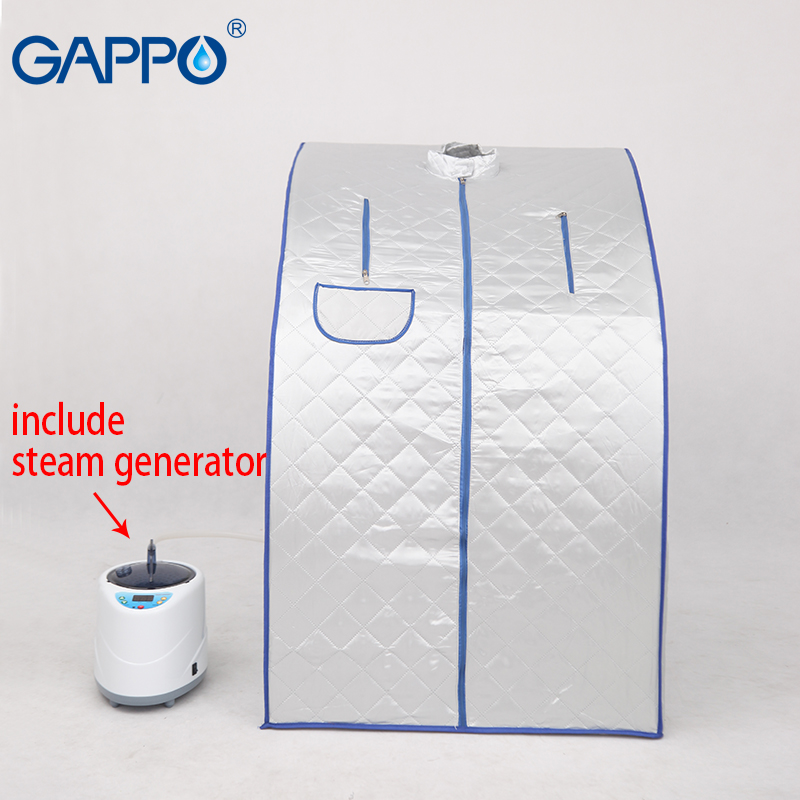 GAPPO Steam Sauna portable steam bath home steam sauna room infrared sauna box SPA with steam generator capacity 2L Weight loss