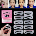 10Pcs Card Eyebrow Stencil Grooming Shaper Template Makeup Tools Stickers eyebrow shaper cosmetic tool