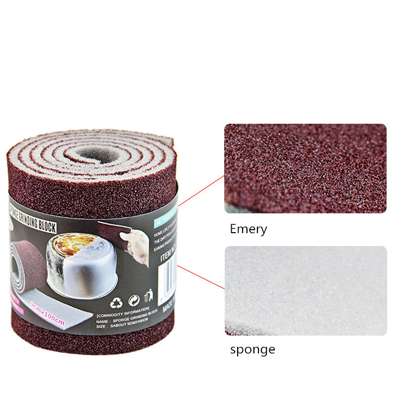 Household Roll Emery Sponge Eraser Kitchen Magic Cleaner Rust Rub Pot Cleaning Sponge Kitchen Utensils Cleaning tools