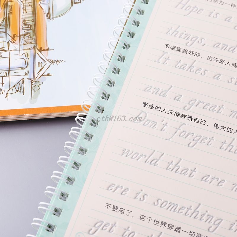 3 Reusable Groove Calligraphy Copybook English Italic Handwriting Groove Training Pen Refills Hold Tools Set