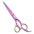 7" Stainless Customize Logo Gold Animal Shears Cutting Scissors Thinning Shears Curved Shears Professional Pets Shears Set C3003