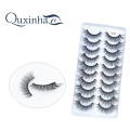 QUXINHAO 10 Pair Makeup Mink Eyelashes 100% Cruelty free Handmade 3D Mink Lashes Full Strip Lashes Soft False Eyelashes