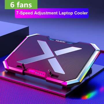 Laptop Cooler Laptop Cooling Pad Notebook Gaming Cooler Support With Six Fan and 2 USB Ports for 11-17inch Laptop Stand Notebook