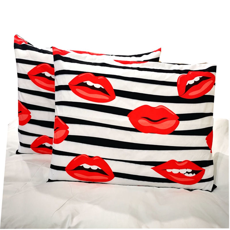 3D Digital Printing Custom Bedding Set,Quilt/Duvet Cover Set Twin Full Queen King,Bedclothes Sexy red lips Drop Shipping