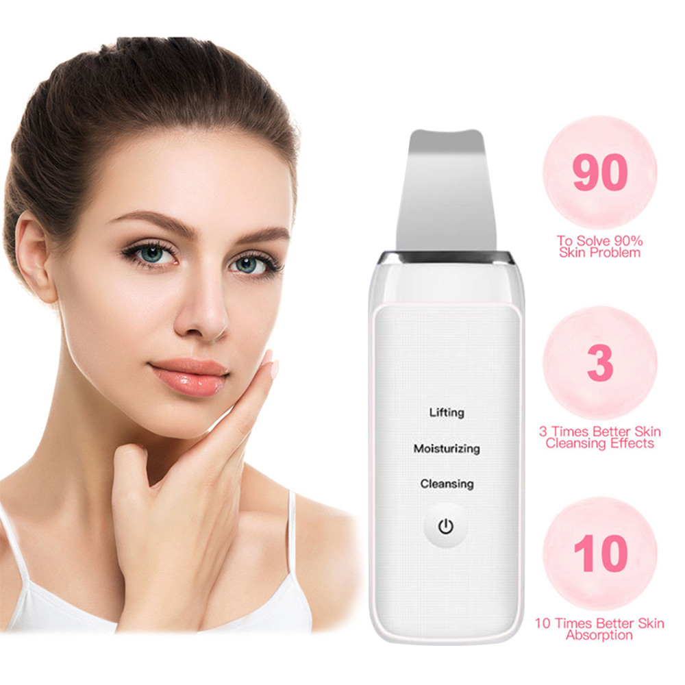 Ultrasonic Deep Face Cleaning Machine Skin Scrubber Remove Dirt Blackhead Reduce Wrinkles and spots Facial Whitening Lifting